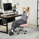 HOMCOM Armless Makeup Vanity Chair, Swivel Computer Chair