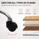 HOMCOM Armless Makeup Vanity Chair, Swivel Computer Chair