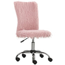 HOMCOM Armless Makeup Vanity Chair, Swivel Computer Chair