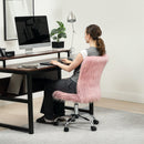 HOMCOM Armless Makeup Vanity Chair, Swivel Computer Chair