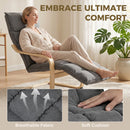 HOMCOM Accent Chair, Leisure Lounge Chair Armchair with Footrest, Grey