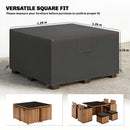 Outsunny Garden Furniture Cover, 420D Waterproof, 125 X 125 X 74 Cm, Black