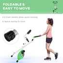HOMCOM Magnetic Resistance Exercise Bike Foldable LCD Adjustable Seat Green