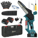 Outsunny 8 Inch Electric Chainsaw With Brushless Motor, 2 Batteries