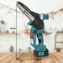 Outsunny 8 Inch Electric Chainsaw With Brushless Motor, 2 Batteries