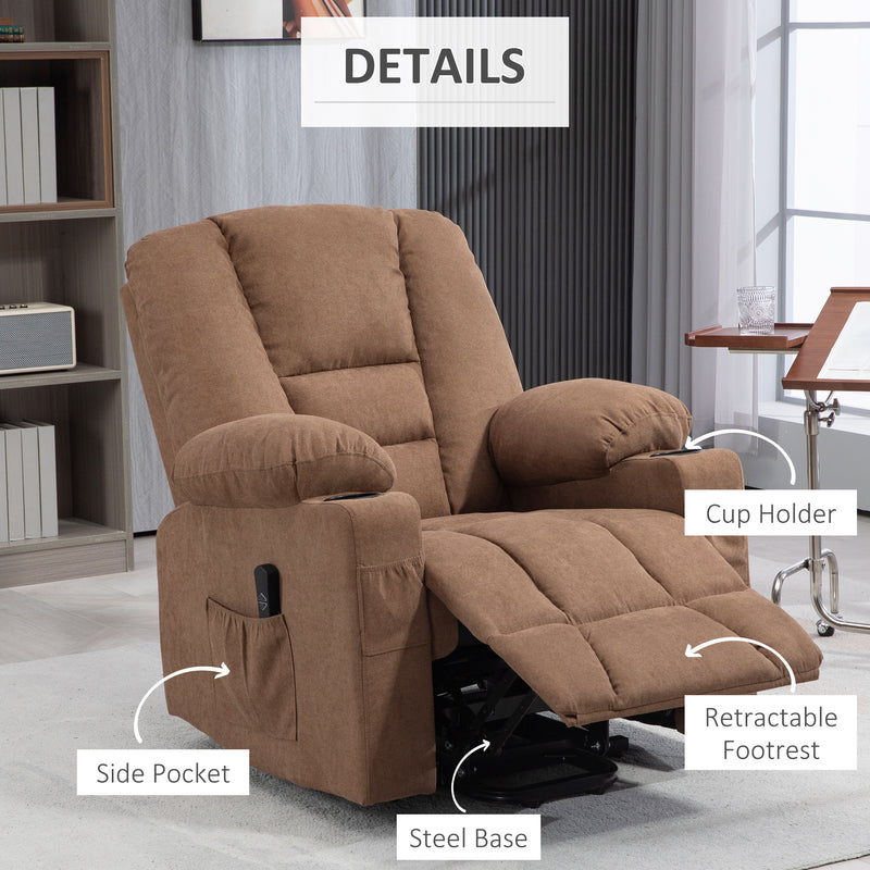 HOMCOM Riser And Recliner Chair W/ Remote, Lift Chair For Elderly, Light Grey