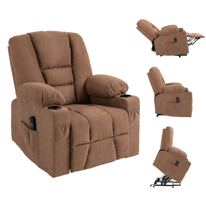 HOMCOM Riser And Recliner Chair W/ Remote, Lift Chair For Elderly, Light Grey