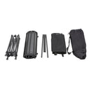 Livingandhome Aluminum Roll-Top Foldable Camp Table with Mesh Shelf