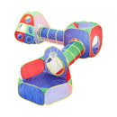 Livingandhome 5-in-1 Kids Play Tent Set Pop Up Ball Pit with Tunnel Toddlers Playhouse