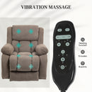 HOMCOM Power Lift Recliner Chair, Reclining Chair With Massage, Light Brown