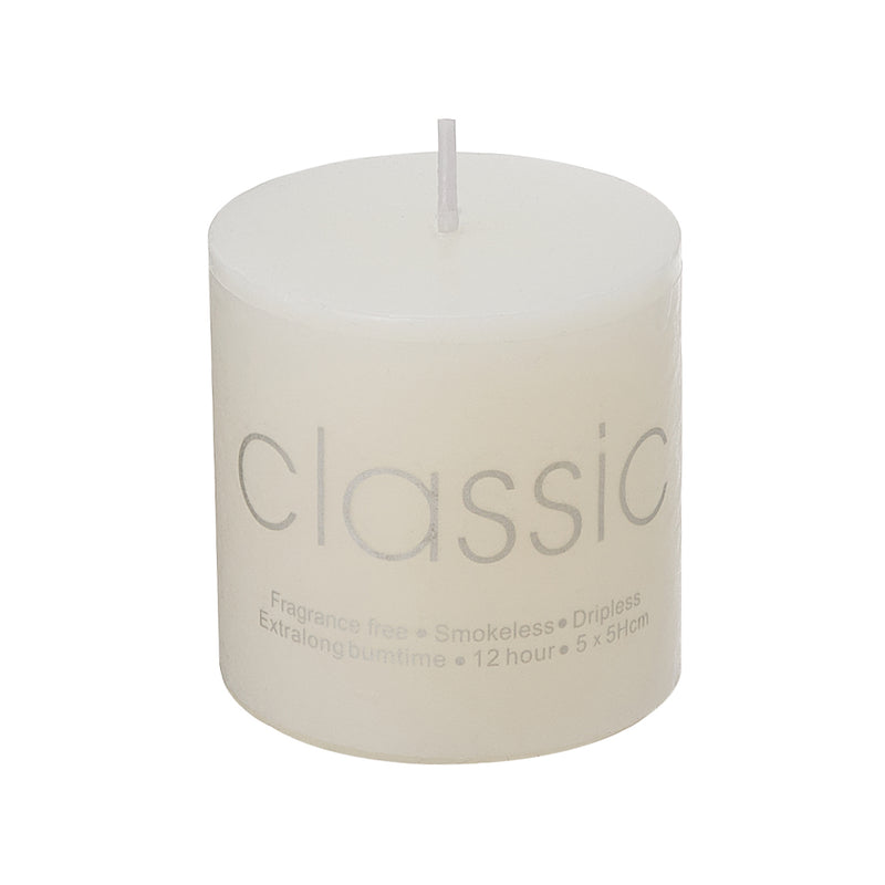 Lifeideas 6Pcs Unscented Pillar Candles Set