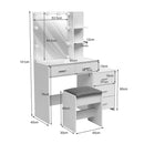 Livingandhome Dressing Table Set with Large Lighted Mirror