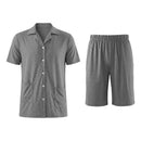 Short Sleeve Loungewear Set Grey