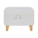 Livingandhome Teddy Fleece Upholstered Storage Ottoman