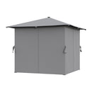 Breeins Solar LED Metal Patio Gazebo with Curtains