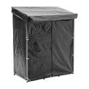Breeins Metal Tube Firewood Rack With Roof