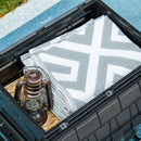 HOMCOM Bicycle Trailer with 65L Foldable Storage Box and Pneumatic Tyres, Blue