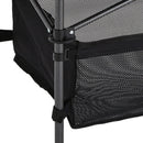 Livingandhome Aluminum Roll-Top Foldable Camp Table with Mesh Shelf