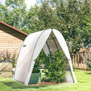Outsunny Portable Greenhouse Gardening Plant Hot House with 2 Doors, White