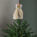 25cm Christmas Angel Tree Topper Decoration with Feather Wings in Gold