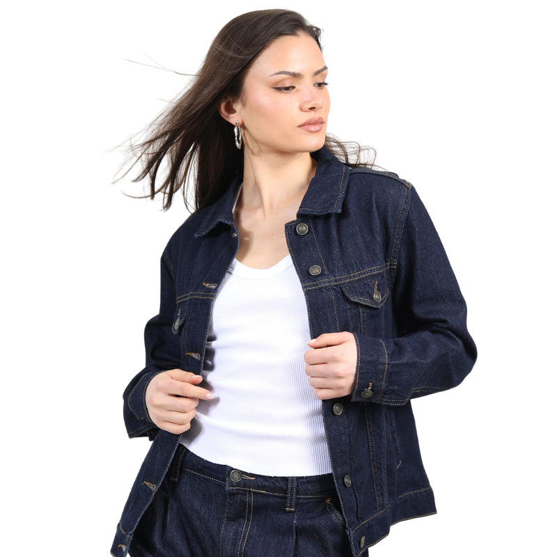 Brave Soul Bloom Denim Jacket Dark wash