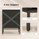 HOMCOM Chest of Drawers, Aluminium Handles, Black