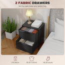 HOMCOM Chest of Drawers, Aluminium Handles, Black