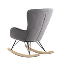 Livingandhome Light Brown Terry Cloth Rocking Chair