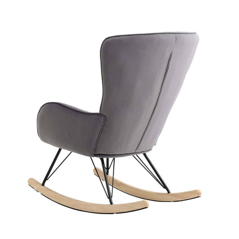 Livingandhome Light Brown Terry Cloth Rocking Chair