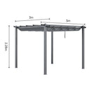 Livingandhome Aluminum Pergola For Patio Deck