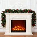 Lifeideas 270cm Artificial Christmas Garland Decorations with Lights