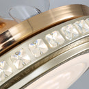 Cottonfy UK Decorative Gold Finish Crystal Ceiling Fan