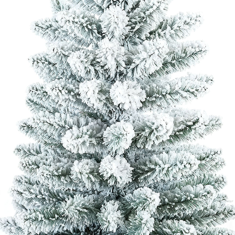 Lifeideas Flocked Christmas Tree with Sturdy X-Frame Stand