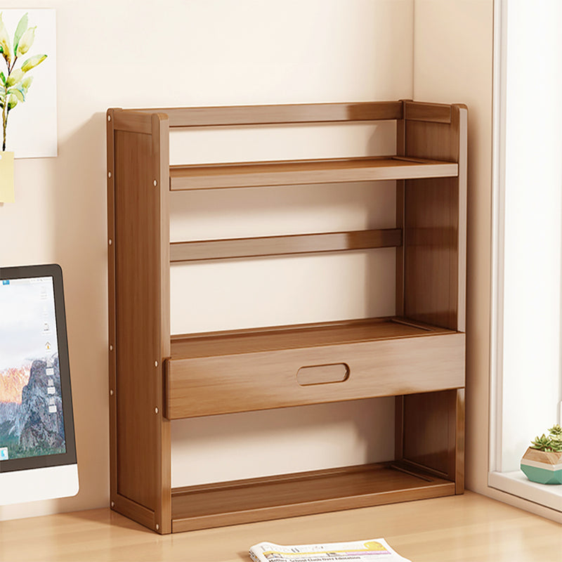 Livingandhome Natural Bamboo 3-Tier Desk Shelf Storage