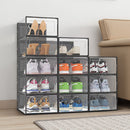 Livingandhome Foldable Stackable Shoe Storage Containers