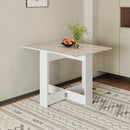 Livingandhome Practical Drop Leaf Wooden Dining Table