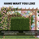 Outsunny 3 x 3 m Wooden Pergola Gazebo Grape Trellis, Maple Wood-effect