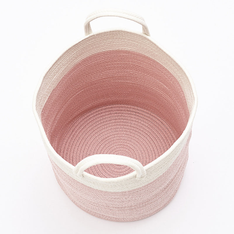 Lifeideas Round Pink Toy and Clothes Storage Basket