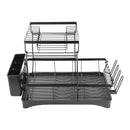 Lifeideas Steel Dish Rack with Utensil and Glass Holder