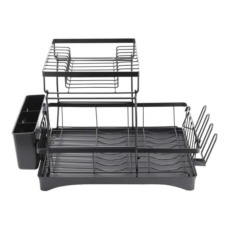 Lifeideas Steel Dish Rack with Utensil and Glass Holder