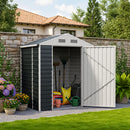 6x4FT/6x8FT Metal Apex Roof Garden Tool Storage Shed
