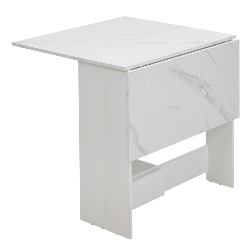 Livingandhome Practical Drop Leaf Wooden Dining Table