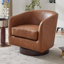 Livingandhome Brown Modern Swivel Single Armchair