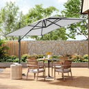 Garden Sanctuary Large Square Canopy Rotating Outdoor Cantilever Parasol