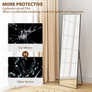HOMCOM Full Length Mirror, Standing Or Wall-Mounted Dressing Mirror, Black