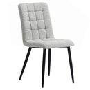 Livingandhome 4Pcs Tufted Modern Armless Dining Chairs With Metal Legs
