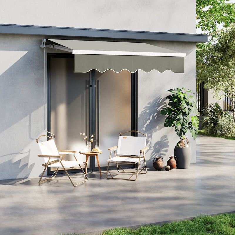 Garden Sanctuary Outdoor Retractable Patio Awning for Window and Door