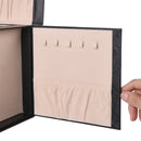 Sheonly Large Multi Tier Faux Leather Jewellery Storage Box with Handle