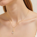 14K Gold Plated Teardrop Necklace