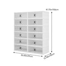 Livingandhome 6-Tier Foldable Storage Box with Magnetic Doors